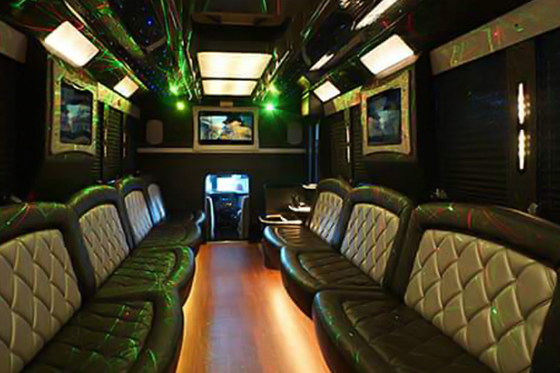 limo bus interior