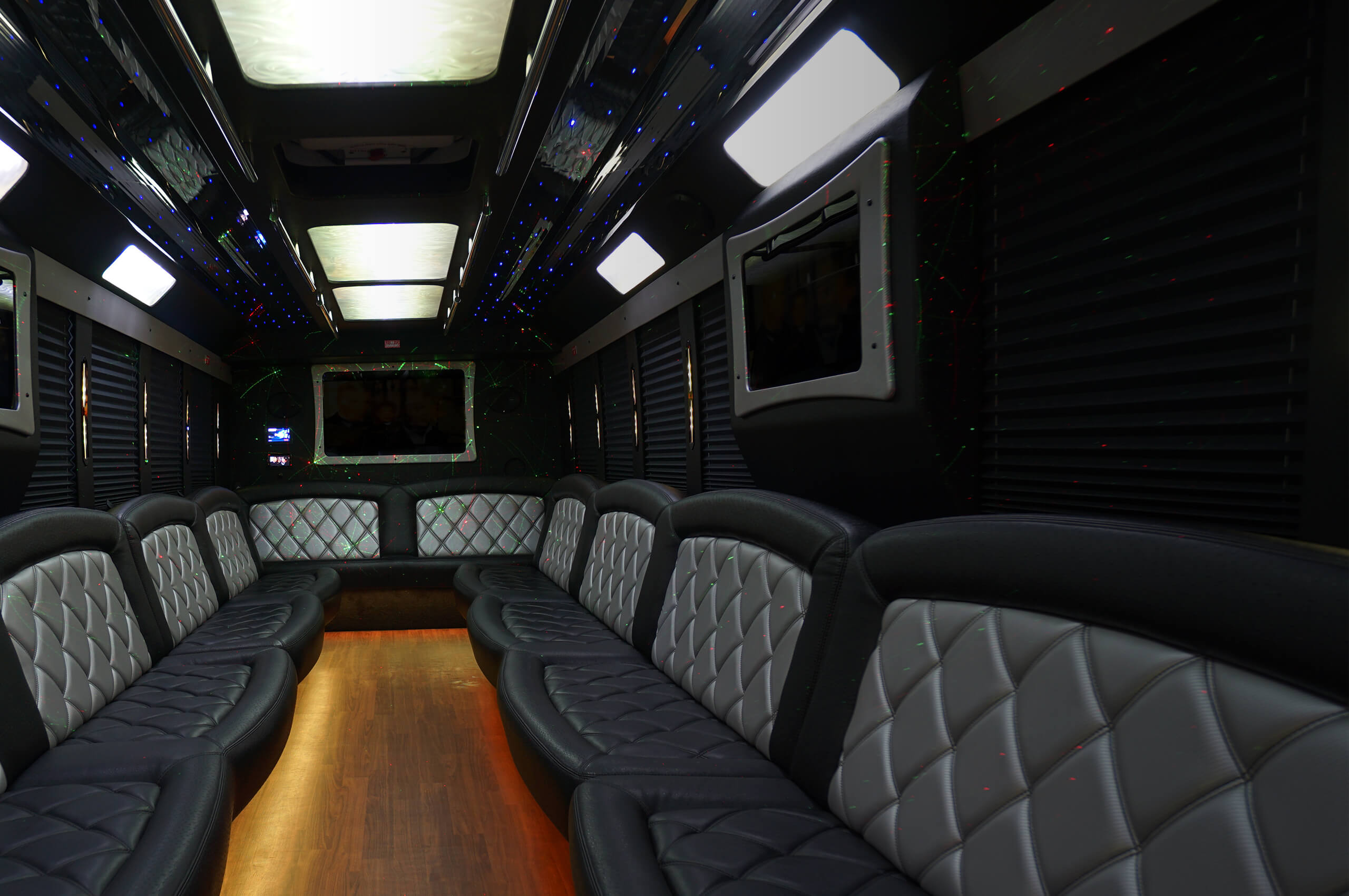 fancy party bus interior
